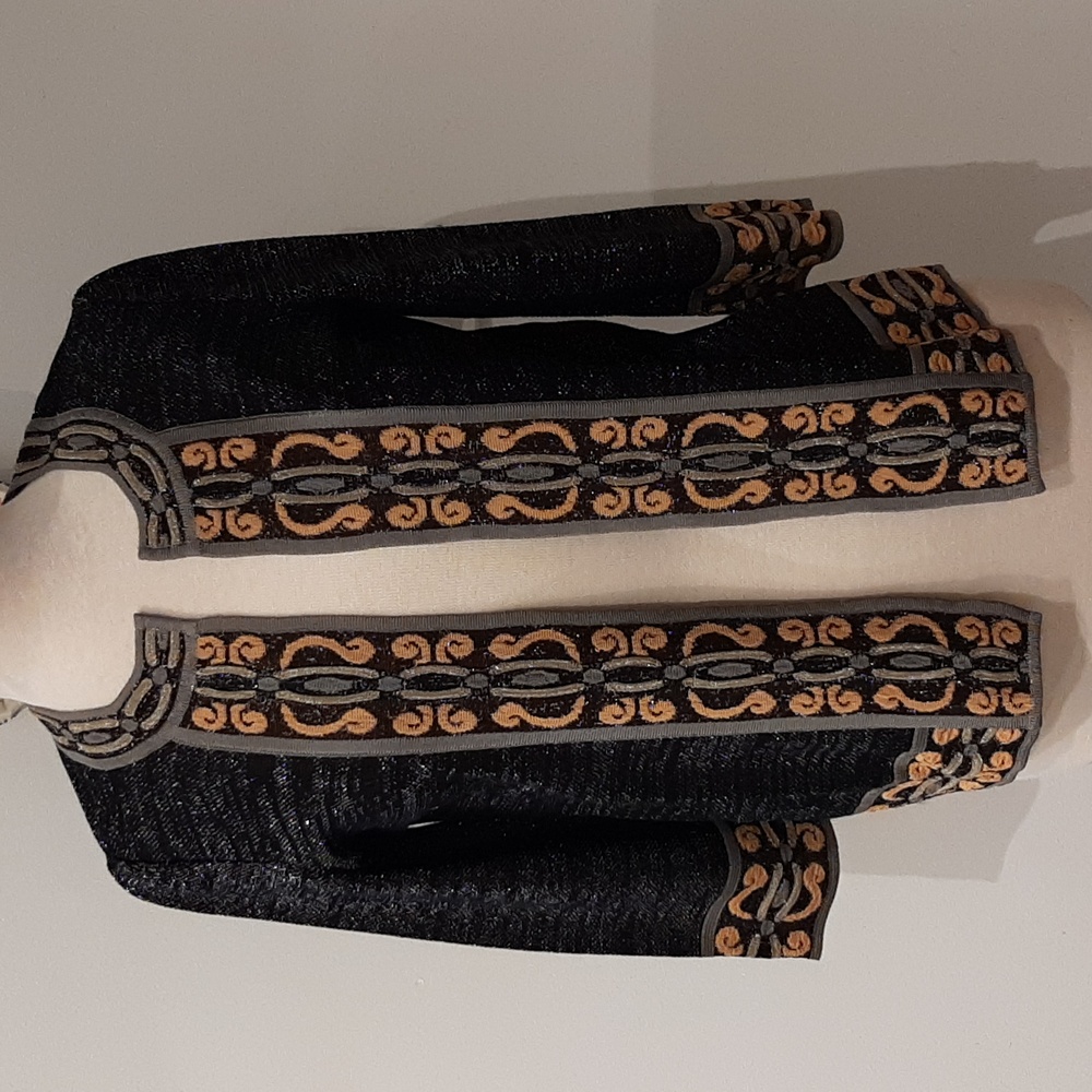 MISSONI M Black and Tan Women's Sweater LUREX 42 6